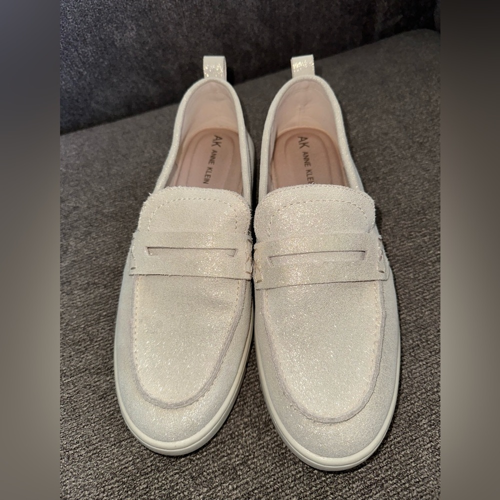 New Anne Klein Genuine Leather Kalypso Penny Loafers Sz 9